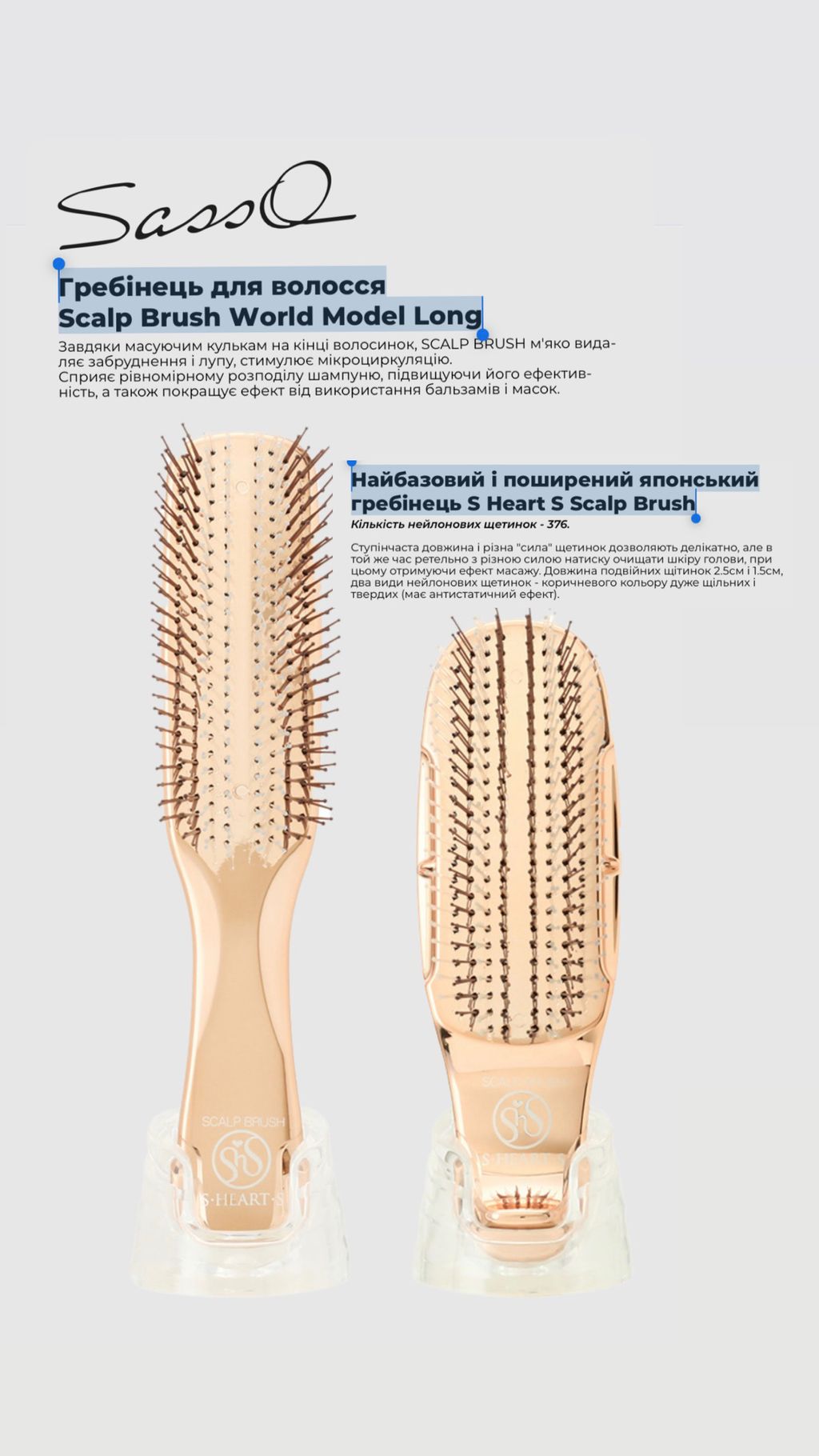 5a187a-1769618187460.jpeg Гребінець/Scalp Brush Premium Long (Chamgagne Gold) - Зображення 1