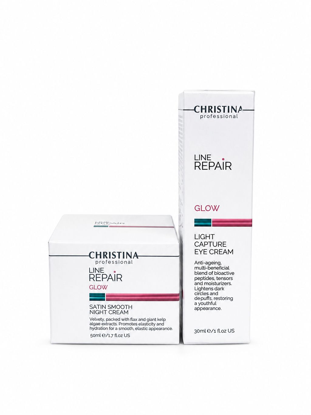 488391-1785054089331.jpeg Набір GLOW Light Capture Eye Cream -Багатофункціональний крем для шкіри навколо очей 30 мл + Satin Smooth Night Cream – Нічний крем «Гладкість сатину» 50 мл - Зображення 1